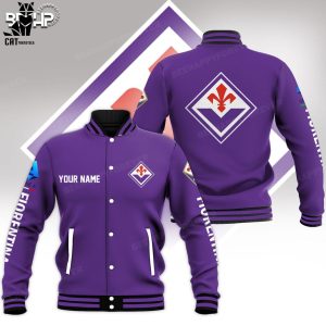 Personalized Fiorentina Logo Full Purple Design Baseball Jacket