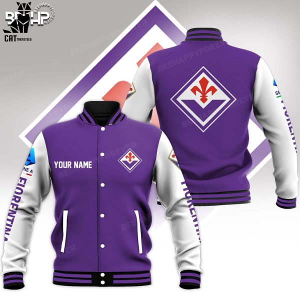 Personalized Fiorentina Logo Purple Design Baseball Jacket