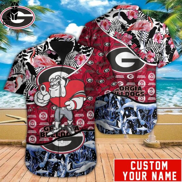 Personalized Georgia Bulldogs Mascot Design Hawaiian Shirt