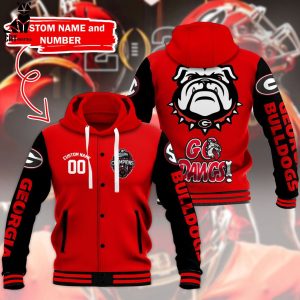 Personalized Georgia Bulldogs Red Go Dawgs Baseball Jacket