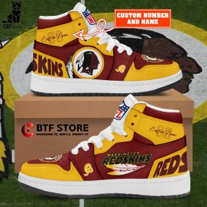 Personalized Washington Redskins City Red Yellow Design Air Jordan 1 High Top