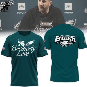 Philadelphia Eagles Brotherly Love 76 Blue NFL Logo Design 3D Hoodie