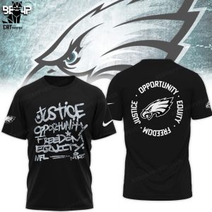 Philadelphia Eagles Justice Opportunity Equity Nike Logo Design 3D Hoodie