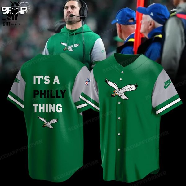 Philadelphia Eagles Kelly Green Nike Logo Desin Baseball Jersey