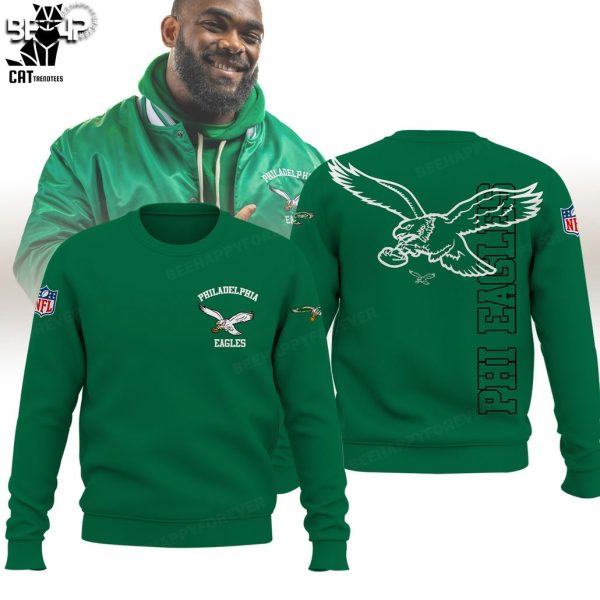 Philadelphia Eagles Kelly NFl Logo Green Design 3D Hoodie