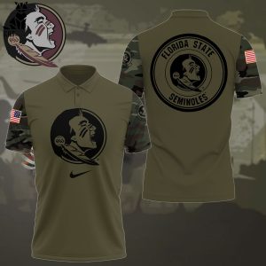 Salute To Service For Veterans Day Florida State Seminoles Camo 2023 Nike Logo Design 3D Polo Shirt