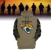 Jacksonville Jaguars Veterans Day Football Full Black Mascot Logo Design 3D Hoodie