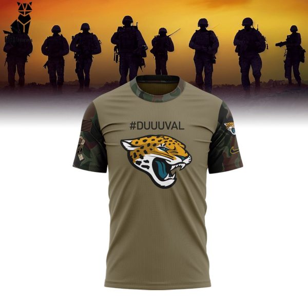 Salute To Service For Veterans Day Jacksonville Jaguars Football NFL Nike Logo Design 3D T-Shirt