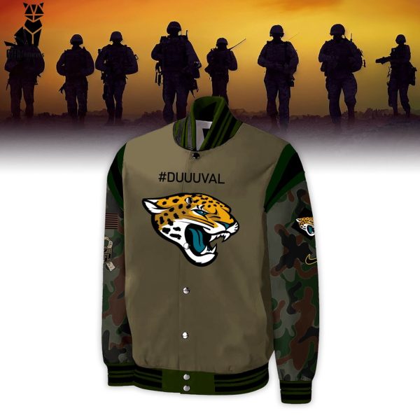 Salute To Service For Veterans Day Jacksonville Jaguars Football NFL Nike Logo Design Baseball Jacket