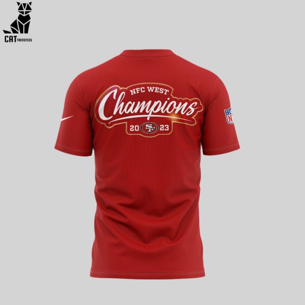 San Francisco 49ers NFC West Champions 2023 Red Design 3D T-Shirt