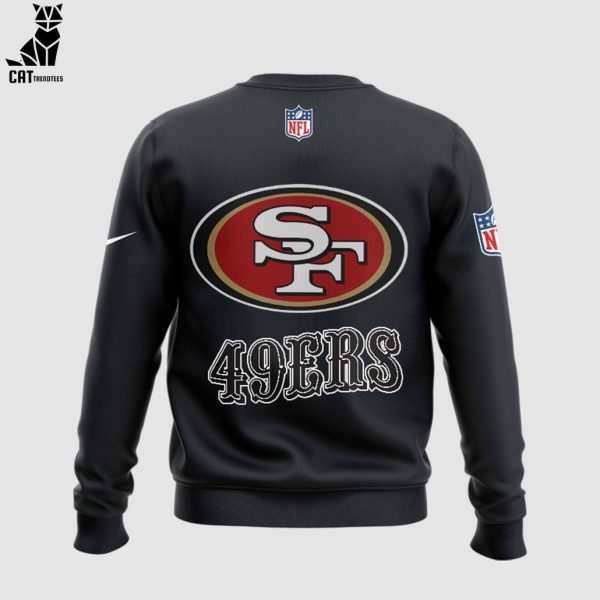 SF 49ers Angry Runs Nike Logo Black Design 3D Sweater