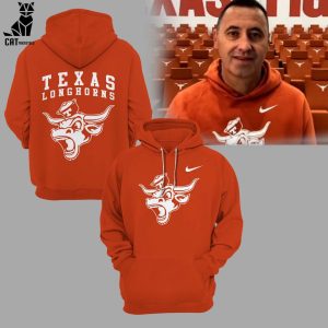 Texas Longhorns Orange Nike Logo Design 3D Hoodie