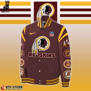 Washington Redskins Nike NFL Logo Red Design Baseball Jacket