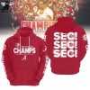 Alabama Crimson Tide 2023 SEC Men’s Basketball Conference Tournament Champions Red Design 3D Hoodie