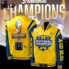 2023 Michigan Wolverines 23 24 National Champions Blue Yellow Design Baseball Jacket