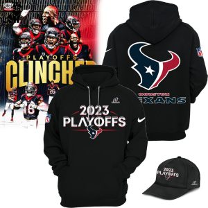 2023 PlayoffsHouston Texans Nike Logo Black Design 3D Hoodie