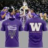 2023 Pac-12 Football Championship Game Washington Huskies Purple Design Nike Logo 3D T-Shirt