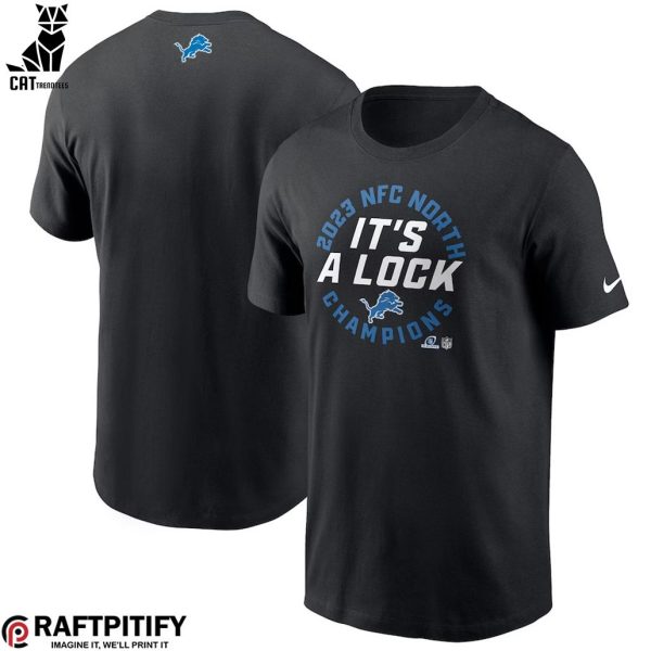 2024 Detroit Lions It’s A Lock Champions Nike Logo NFL Black Design 3D T-Shirt