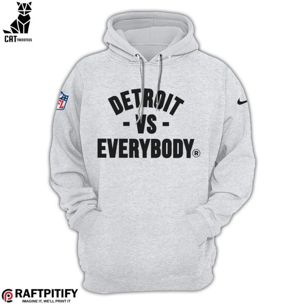2024 Detroit vs .EveryBody NFL Gray Design 3D Hoodie