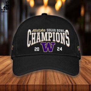 2024 Sugar Bowl Champions Just Won More Washington Huskies Black Hoodie Longpant Cap Set