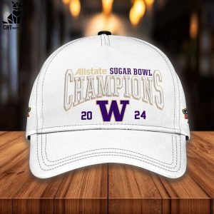 2024 Sugar Bowl Champions Just Won More Washington Huskies White Design Hoodie Longpant Cap Set
