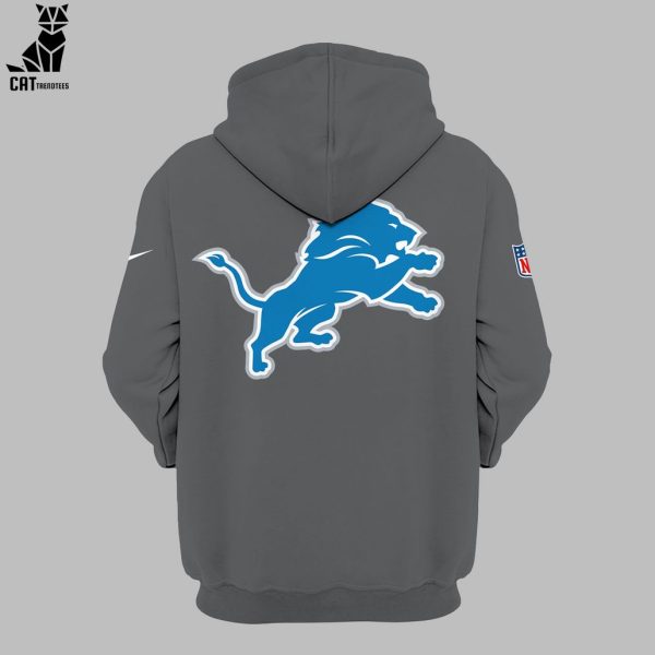 Anti Fragile Detroit Lions NFL Logo Gray Design 3D Hoodie