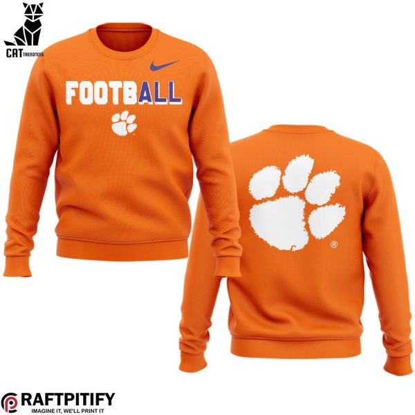Clemson Tigers Football Orange Nike Logo Design 3D Sweater
