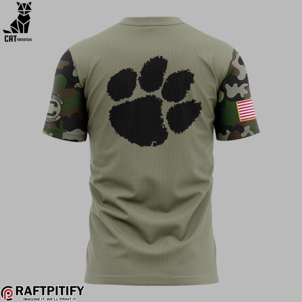 Clemson Tigers Salute To Service Special Edition Nike Logo Design 3D T-Shirt