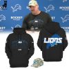 Detroit Lions Barry Sanders Memorialized Gray Logo Design 3D Hoodie
