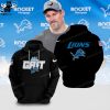 All Grit NFL Logo Blue Detroit Lions 3D Hoodie