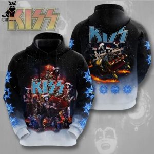 Kiss Band Apparels Black Design 3D Hoodie