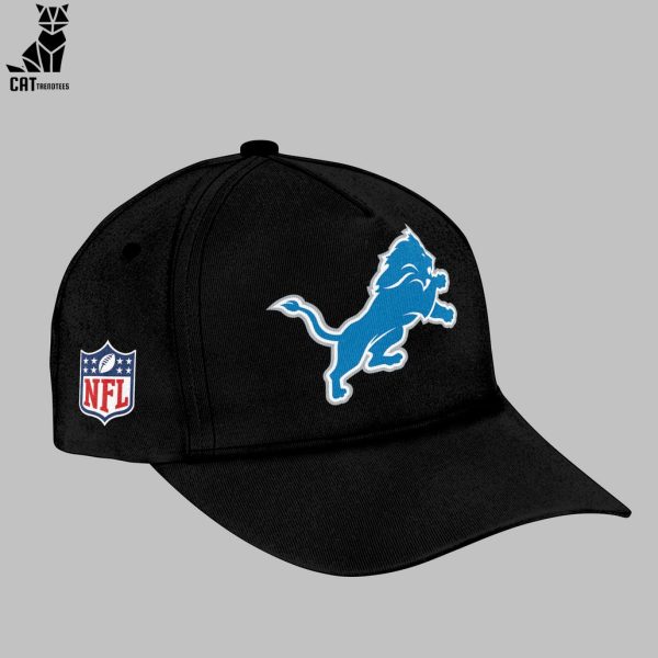 Limited Edition Detroit Lions NFL 2024 ALL GRIT Black Logo Design 3D Hoodie Longpant Cap Set