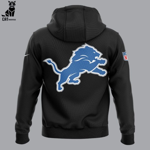 Limited Edition Detroit Lions NFL 2024 ALL GRIT Black Logo Design 3D Hoodie Longpant Cap Set