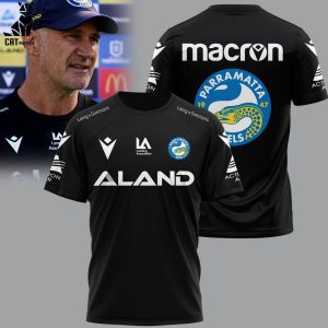 Macron Parramatta Aland Logo Black Design 3D T-Shirt
