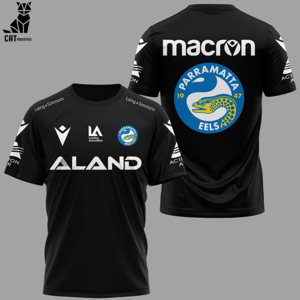 Macron Parramatta Aland Logo Black Design 3D T-Shirt