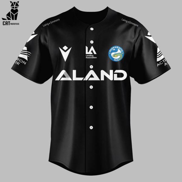 Macron Parramatta Aland Logo Black Design Baseball Jersey