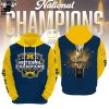 Michigan Wolverines 23 24 National Champions Blue Logo Design 3D Hoodie