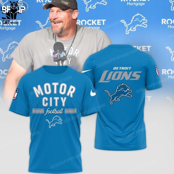 Motor City Football Detroit Lions NFL Logo Blue Design 3D Hoodie