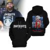 New England Patriots Throwback Layered Logo Statement Pullover Portrait Blue Design 3D Hoodie