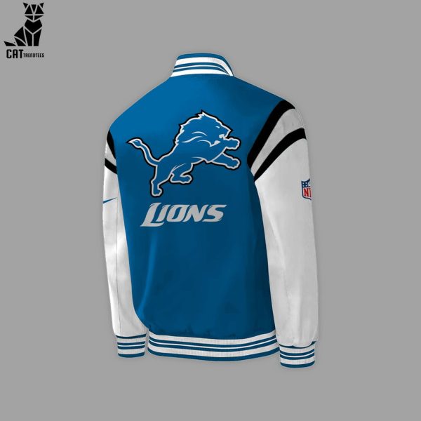 NFC North Champions 2023 Detroit Lions NFL Blue Design Baseball Jacket