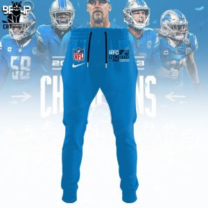 NFL 2023 NFC North It’s A Lock Champions Detroit Lions Full Blue Hoodie Longpant Cap Set