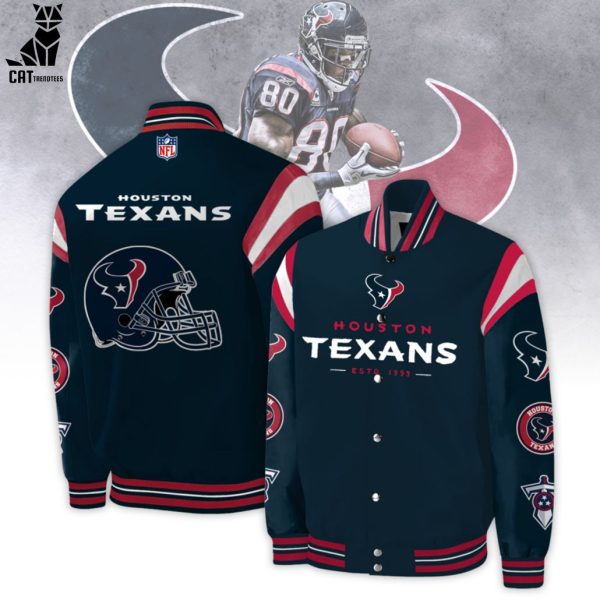 NFL Houston Texans EST 1999 Blue Design Baseball Jacket