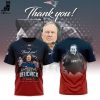 NFL New England Patriots Captain Blue Logo Design 3D T-Shirt
