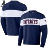 Blue New England Patriots Groundbreaker Onset Pullover Blue Design 3D Sweater