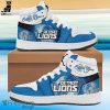 Personalized Detroit Lions NFL 90Seasons Air Jodan 1 High Top