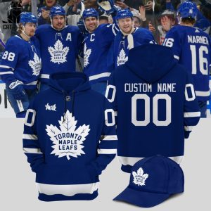 Personalized Toronto Maple Leafs Limited Blue Design 3D Hoodie Longpant Cap Set