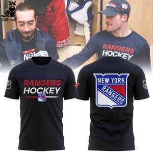 Rangers Hockey New York Black Design 3D T-Shirt