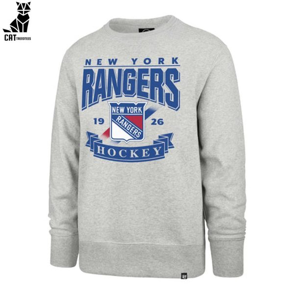 Rangers New York Hockey Gray Design 3D Sweater