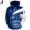 Toronto Maple Leafs Limited Blue Portrait Go Leafs Go Design 3D Hoodie Longpant Cap Set