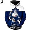 2024 Detroit Lions NFL Blue Mascot Design 3D Hoodie Longpant Cap Set